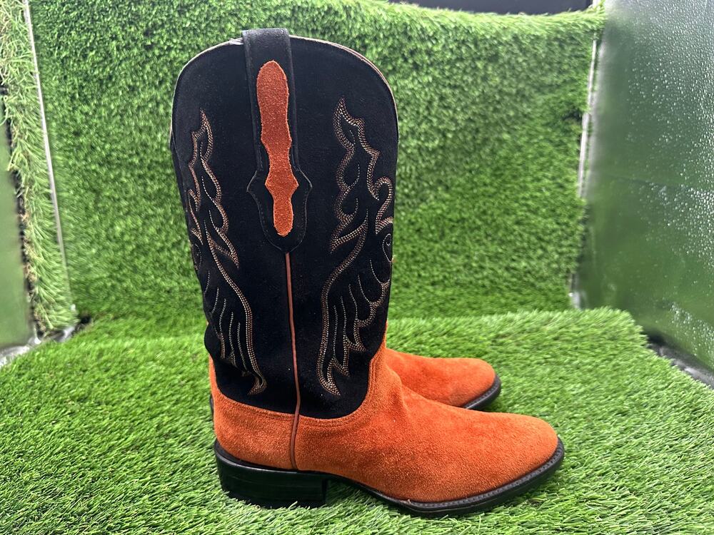 Vintage Black Jack Western Boot Men's 7.5C Brown Suede Cowboy Ranch Equestrian